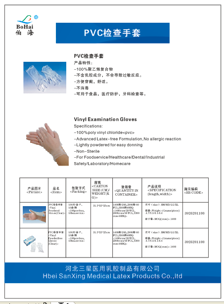 一次性使用醫(yī)用橡膠檢查手套