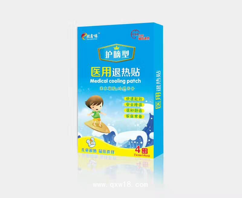 添加冷感緩釋因子護(hù)腦型退熱貼