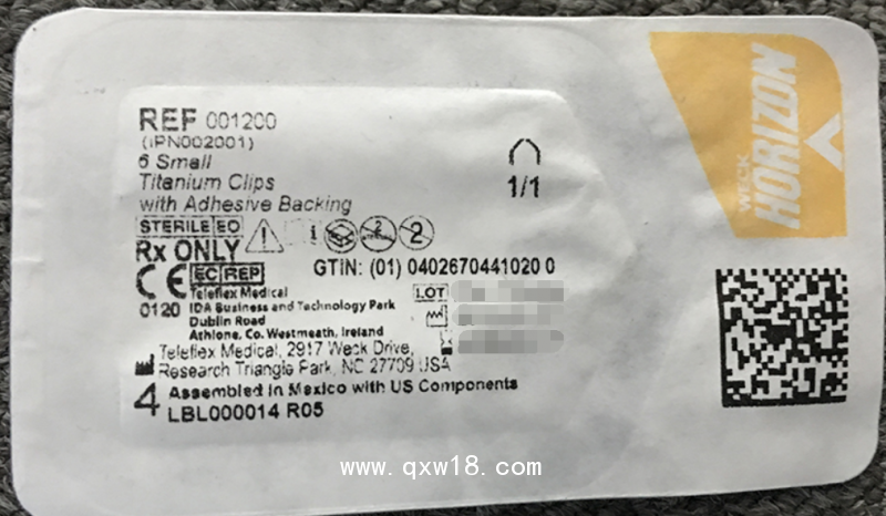 美國泰利福 Teleflex鈦釘、結(jié)扎釘001200