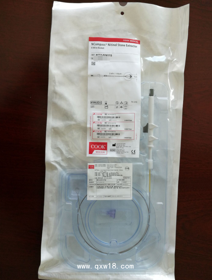 美國庫克 COOK鎳鈦合金取石網(wǎng)籃NCT4-024115