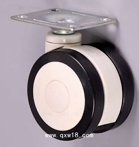 2.5寸醫(yī)療美容儀器雙片腳輪嬰兒床凈化器全塑腳輪美容推車輪