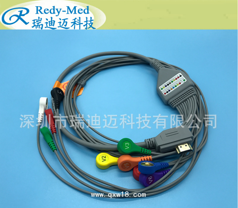 谷山豐動(dòng)態(tài)心電導(dǎo)聯(lián)線(xiàn) 動(dòng)態(tài)心電記錄盒心電導(dǎo)聯(lián)線(xiàn) 12導(dǎo)