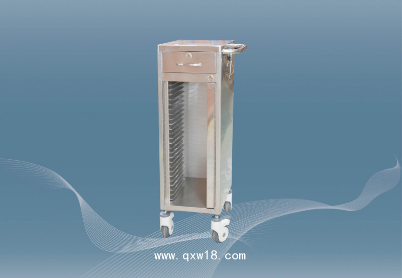 欣雨辰YC-K14全不銹鋼病歷夾車 304不銹鋼醫(yī)用推車