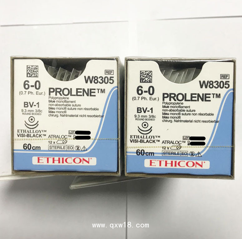 強(qiáng)生聚丙烯不可吸收縫合線W8305