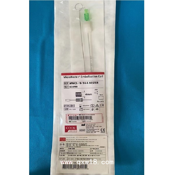 美國庫克栓塞彈簧圈MWCE-18-14-4-NESTER