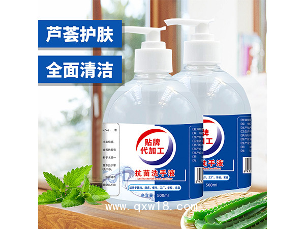 500ml消毒酒精抗菌洗手液 貼牌