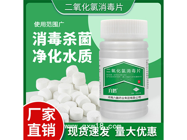 六鶴居家含氯84消毒片二氧化氯生活水泡騰消毒片100g