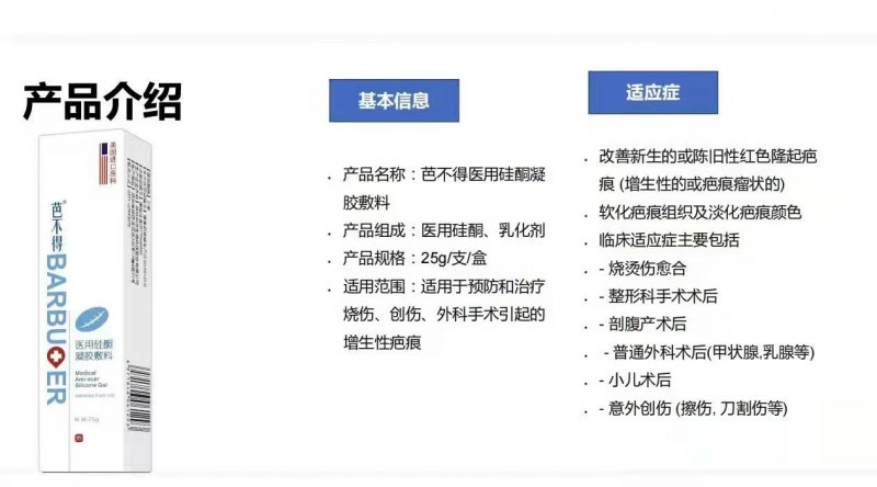 芭不得祛疤醫(yī)用硅酮凝膠敷料