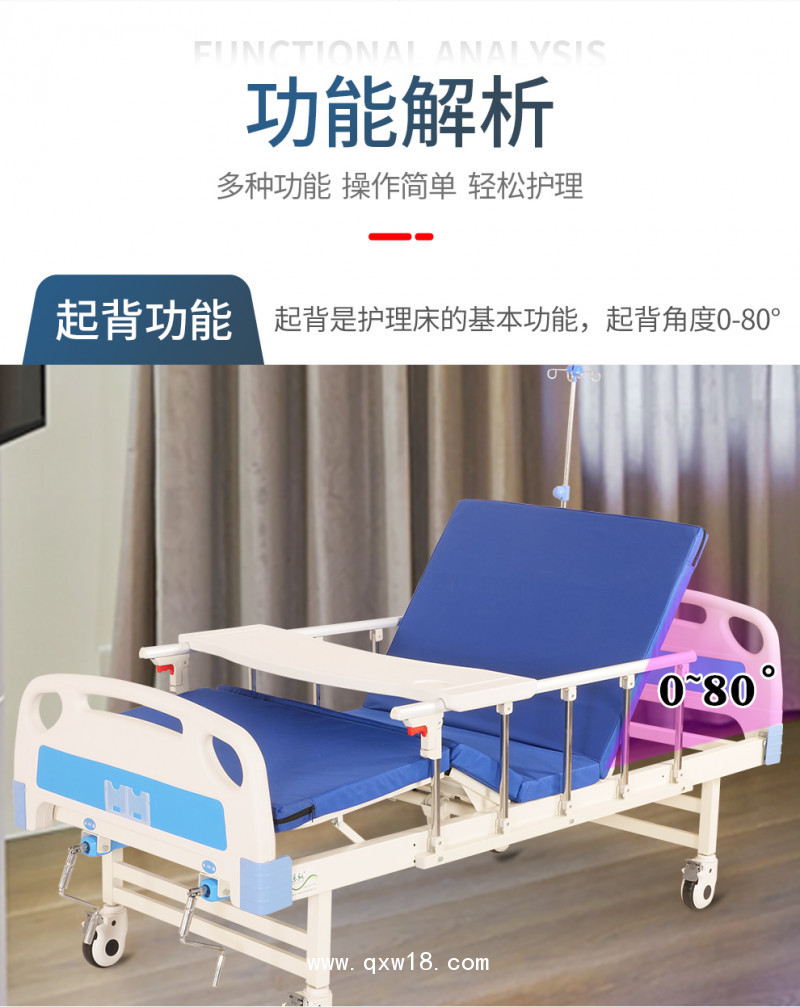 手動單雙搖ABS護理床
