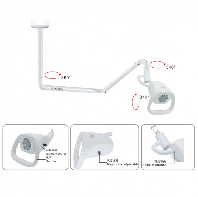 21WLED吸頂口腔寵物醫(yī)用重癥監(jiān)護(hù)局部照明燈吊塔配套檢查燈