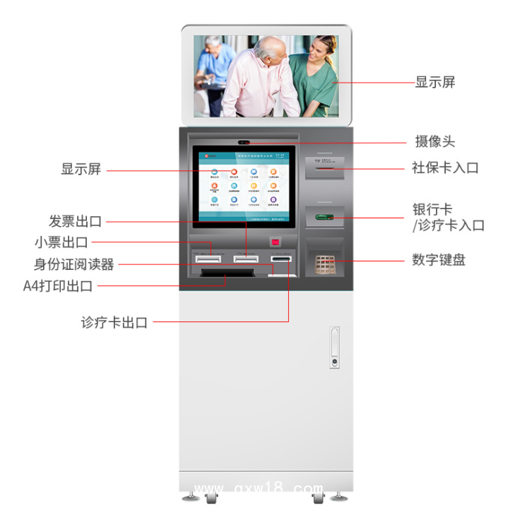 醫(yī)院自助終端機綜合業(yè)務辦理機查詢掛號一體機智能電子沙盤
