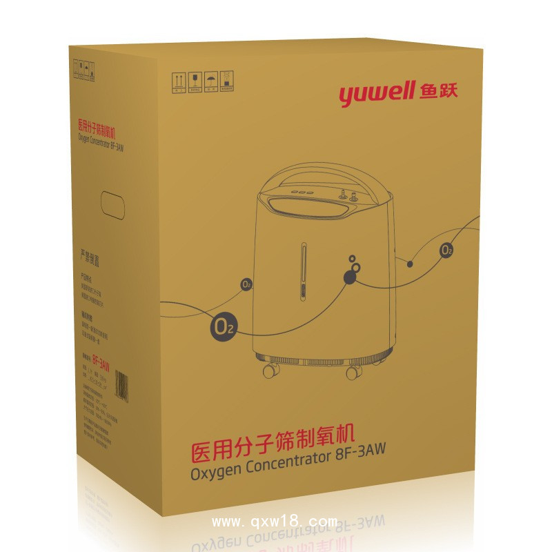 魚躍制氧機(jī)家用吸氧機(jī)老人便攜式3L升濃霧化氧氣機(jī)8F-3AW
