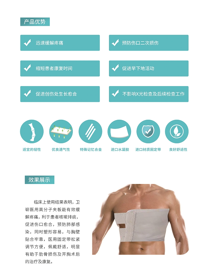 醫(yī)用高分子夾板（胸部護(hù)板、肋骨固定板）