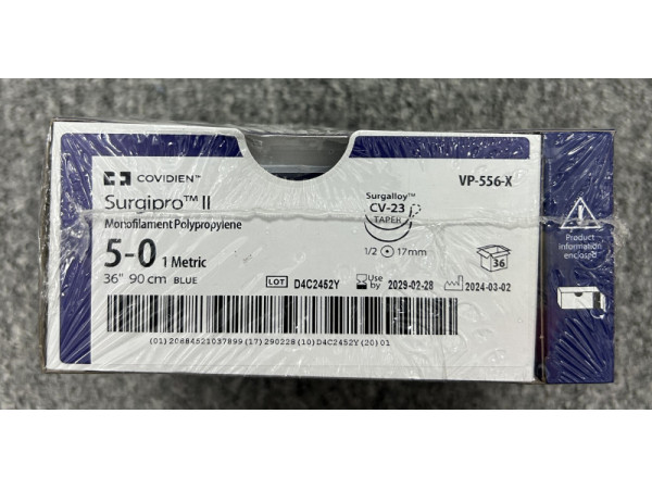 柯惠非吸收性單股聚丙烯縫線VP-556-X