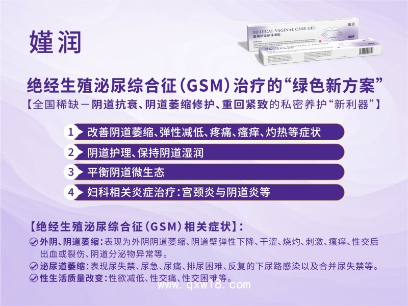 GSM絕經(jīng)陰道萎縮修護(hù)、陰道緊致潤(rùn)滑專用凝膠嫤潤(rùn)