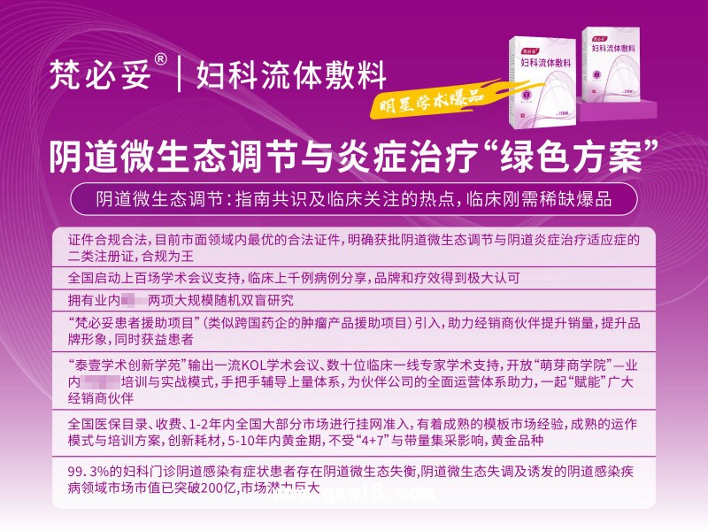 陰道類炎癥治療、微生態(tài)調(diào)節(jié)專用液體制劑梵必妥