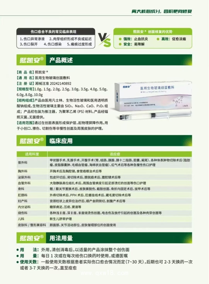 醫(yī)用生物玻璃創(chuàng)面敷料（熙凱安）